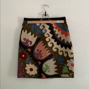 Anthropologie embroidered skirt
